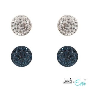 Duo of Genuine Preciosa Crystal Ball Stud Earrings